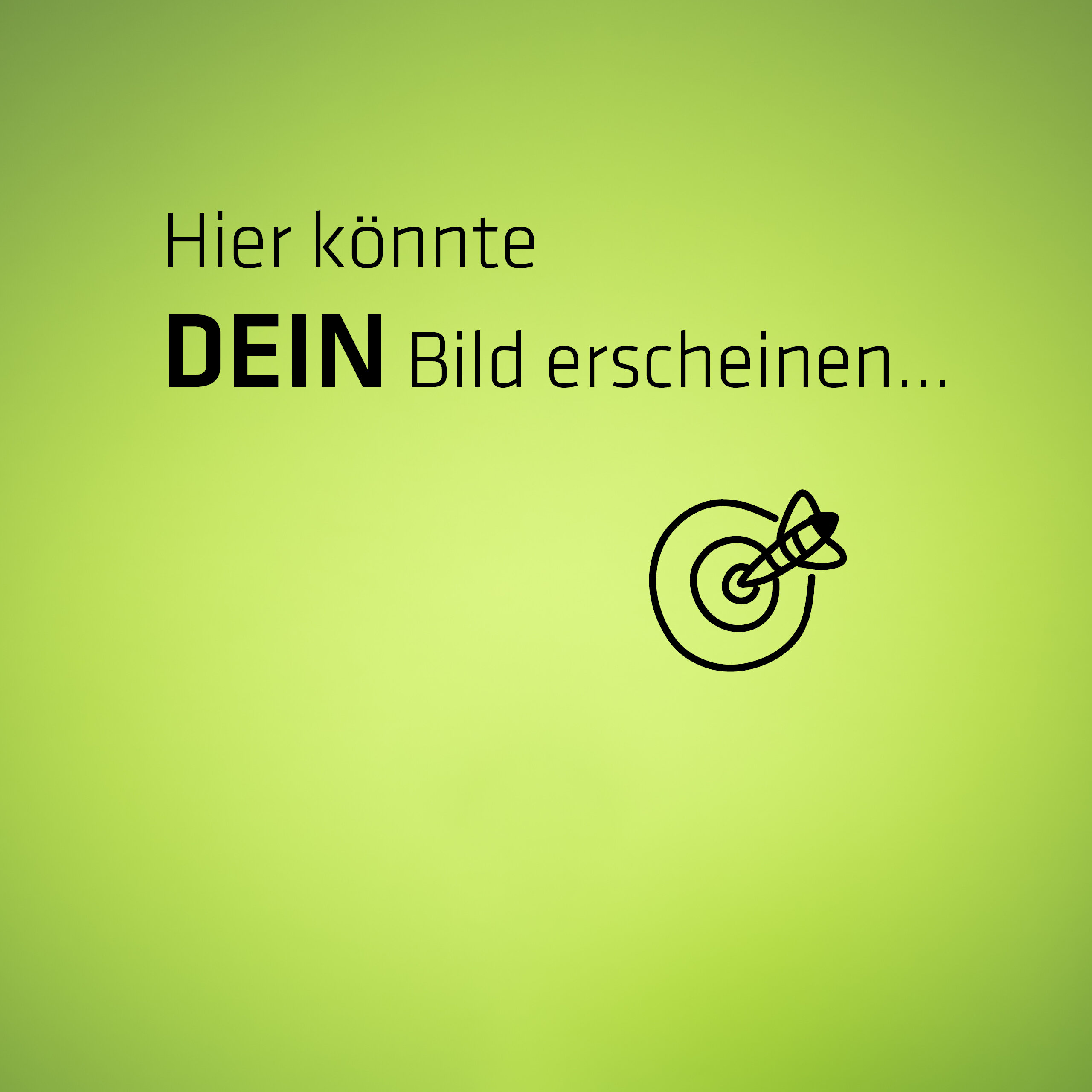 Der Text "Hier könnte Dein Bild erscheinen..." kombiniert mit dem grafischen Element "Bull's-Eye". | © Bamboo Health Care GmbH